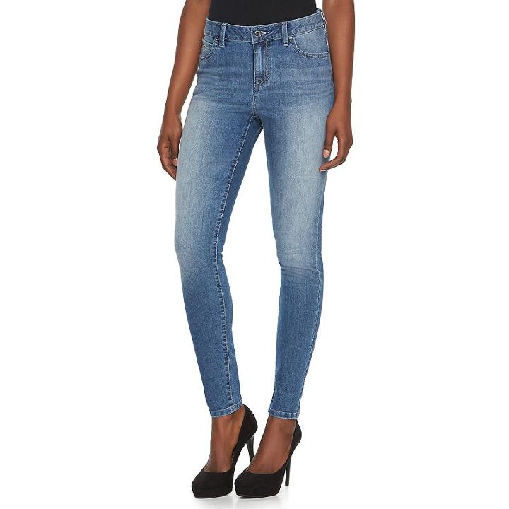 Women's Jennifer Lopez Curvy Skinny Jeans, Size: 2 T/l, Blue Other