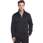 Men's Van Heusen Traveler Classic-fit Stretch Quarter-zip Pullover, Size: Large, Black