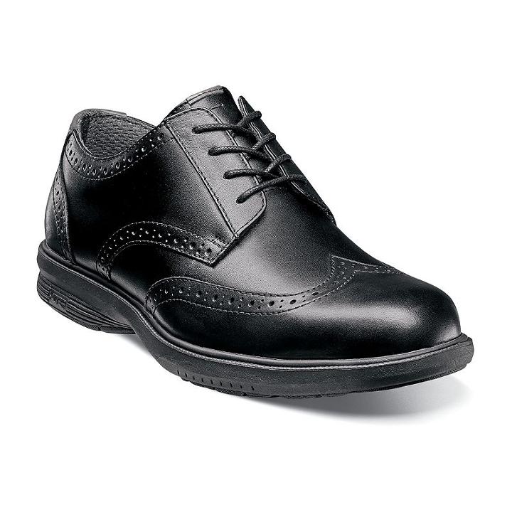 Nunn Bush Maclin Street Men's Wingtip Dress Shoes, Size: 11 Wide, Black