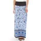 Women's Apt. 9&reg; Print Column Maxi Skirt, Size: Medium, Cobalt Paisley