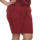 Plus Size Sonoma Goods For Life&trade; Utility Bermuda Shorts, Women's, Size: 22 W, Dark Red