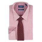 Men's Nick Dunn Modern-fit Patterned Easy-care Spread-collar Dress Shirt & Tie Set, Size: M-32/33, Red