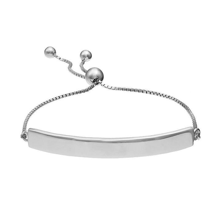 Sterling Silver Bar Lariat Bracelet, Women's