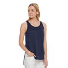Women's Sonoma Goods For Life&trade; Lace-up High Low Tank, Size: Medium, Blue (navy)
