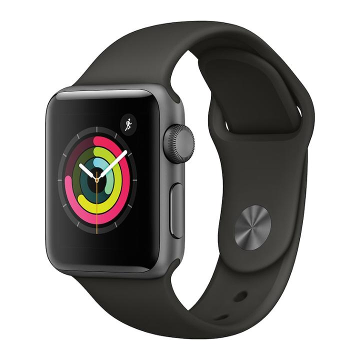 Apple Watch Series 3 (gps) 38mm Space Gray Aluminum Case With Gray Sport Band, Grey