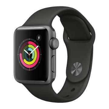 Apple Watch Series 3 (gps) 38mm Space Gray Aluminum Case With Gray Sport Band, Grey