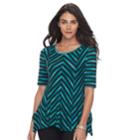 Petite Dana Buchman Sharkbite-hem Top, Women's, Size: L Petite, Med Green