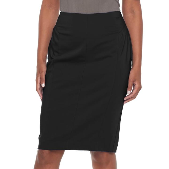 Women's Apt. 9&reg; Torie Pencil Skirt, Size: 10, Black