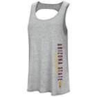 Women's Colosseum Arizona State Sun Devils Twisted Back Tank Top, Size: Medium, Grey (charcoal)