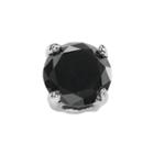 Stainless Steel 1/4 Carat T.w. Black Diamond Stud - Single Earring, Women's