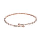 Duchess Of Dazzle Crystal 14k Rose Gold-plated Bangle Bracelet, Women's, Grey