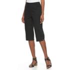 Women's Croft & Barrow&reg; Crisscross Skimmer Capris, Size: Xs, Black