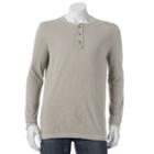 Big & Tall Sonoma Goods For Life&trade; Classic-fit Garment-dyed Slubbed Henley, Men's, Size: Xl Tall, Med Grey