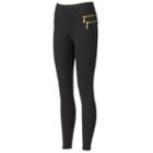 Women's Jennifer Lopez Black Zipper-accent Leggings, Size: Small