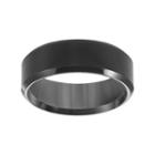 Cherish Always Black Ion-plated Tungsten Beveled Wedding Band - Men, Size: 11.50, Grey
