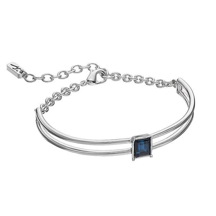 Simply Vera Vera Wang Curved Bar Bracelet With Swarovski Crystals, Women's, Blue