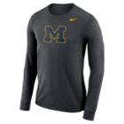 Men's Nike Michigan Wolverines Dri-fit Logo Tee, Size: Xxl, Char