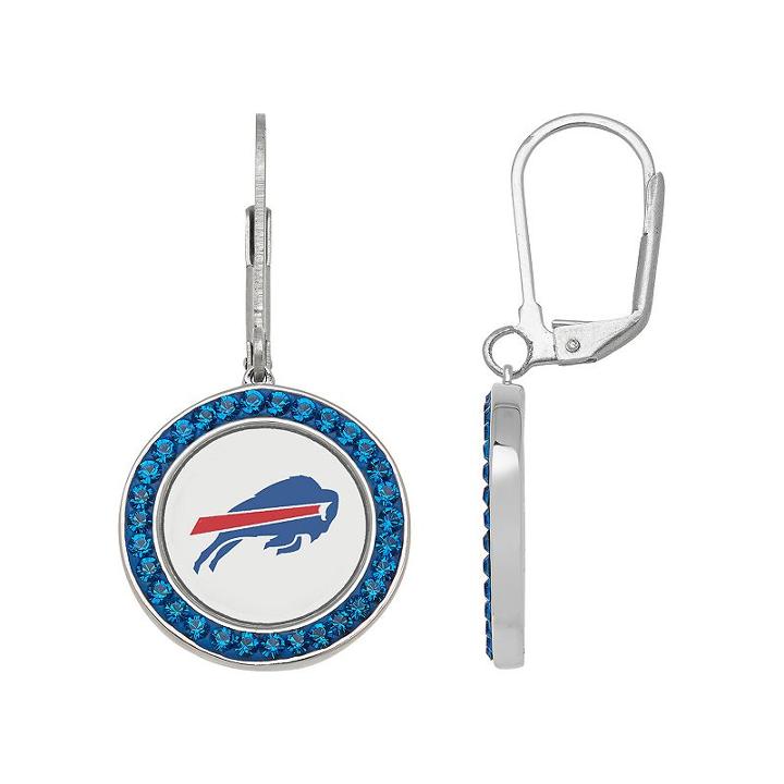 Buffalo Bills Crystal Team Logo Drop Earrings, Women's, Blue