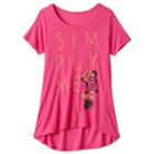 Disney's Minnie Mouse Girls 7-16 Simply Me Tee, Girl's, Size: Large, Brt Pink
