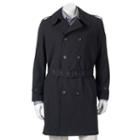 Men's Savile Row Kingston Classic-fit Double-breasted All-weather Coat, Size: Large, Black