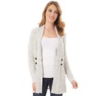 Women's Apt. 9&reg; Button-tab Cardigan, Size: Xxl, Ivory