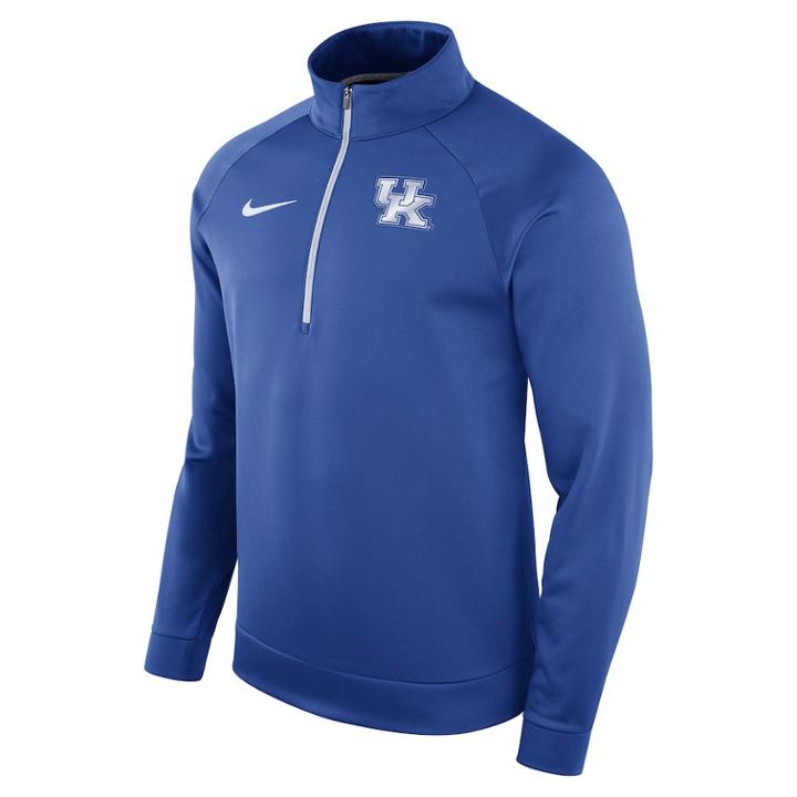 Men's Nike Kentucky Wildcats Quarter-zip Therma Top, Size: Xl, Blue