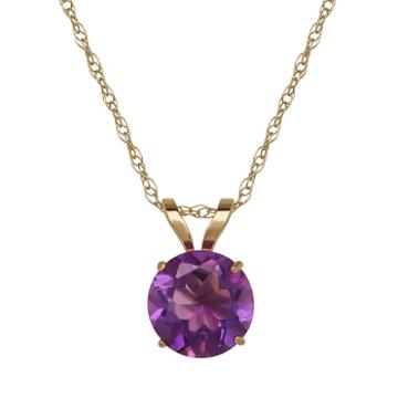 Everlasting Gold Amethyst 10k Gold Pendant Necklace, Women's, Purple
