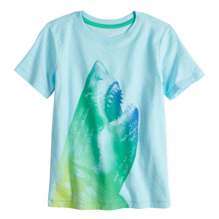 Boys 4-7x Sonoma Goods For Life&trade; Slubbed Graphic Tee, Size: 7, Light Blue