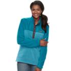 Women's Columbia Three Lakes Fleece Pullover Jacket, Size: Small, Turquoise/blue (turq/aqua)
