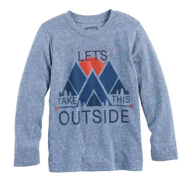 Boys 4-10 Jumping Beans&reg; Heathered Graphic Tee, Size: 5, Dark Blue