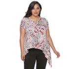 Plus Size Jennifer Lopez Strappy Asymmetrical Top, Women's, Size: 3xl, Light Pink