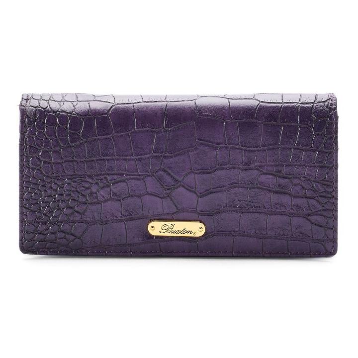 Buxton Nile Exotic Expandable Clutch, Women's, Drk Purple