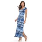 Women's Dana Buchman Shirred Maxi Dress, Size: Large, Lt Purple
