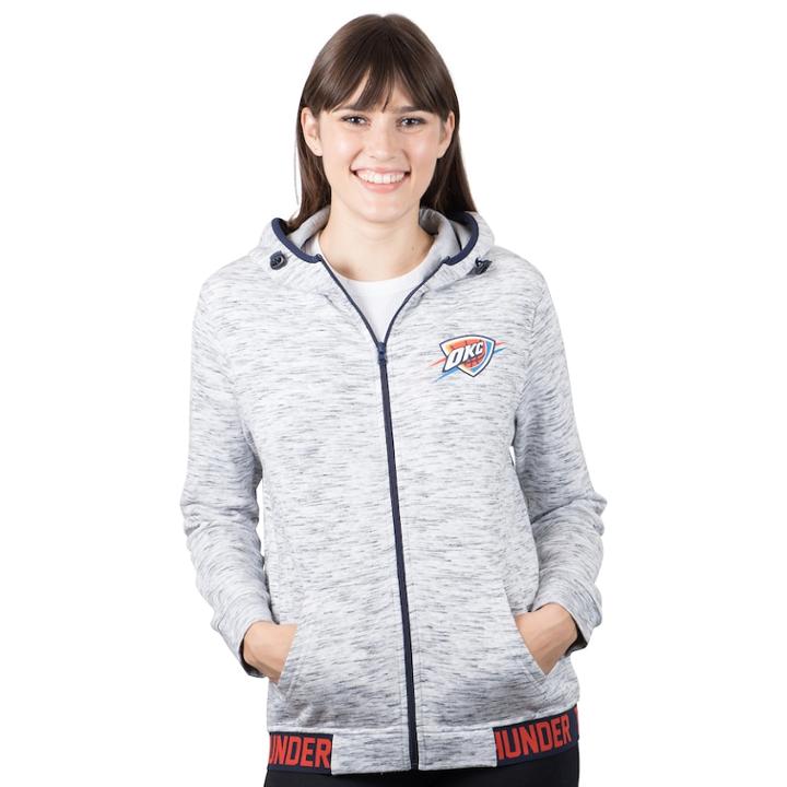 Women's Oklahoma City Thunder Space-dyed Hoodie, Size: Large, Grey