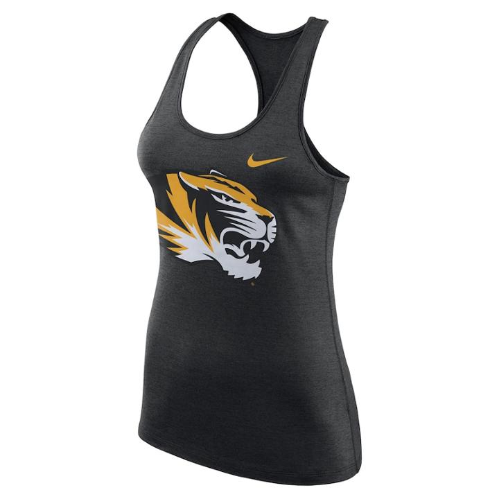 Women's Nike Missouri Tigers Dri-fit Touch Tank Top, Size: Xl, Black