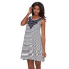 Women's Kate And Sam Striped Tank Dress, Size: Small, Blue (navy)
