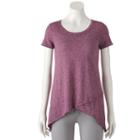Women's Sonoma Goods For Life&trade; Keyhole Shark-bite Tee, Size: Large, Med Purple