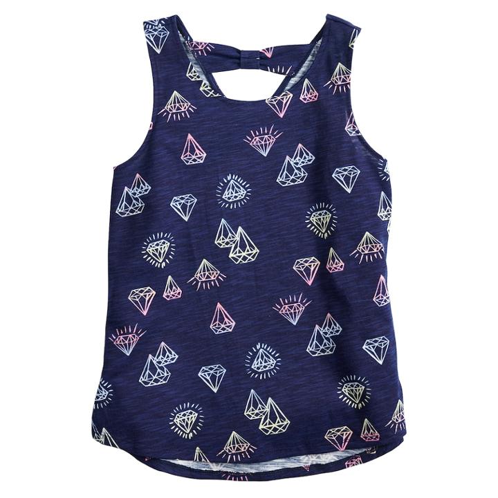 Girls 7-16 & Plus Size So&reg; Bow Back Tank Top, Size: 16, Dark Blue