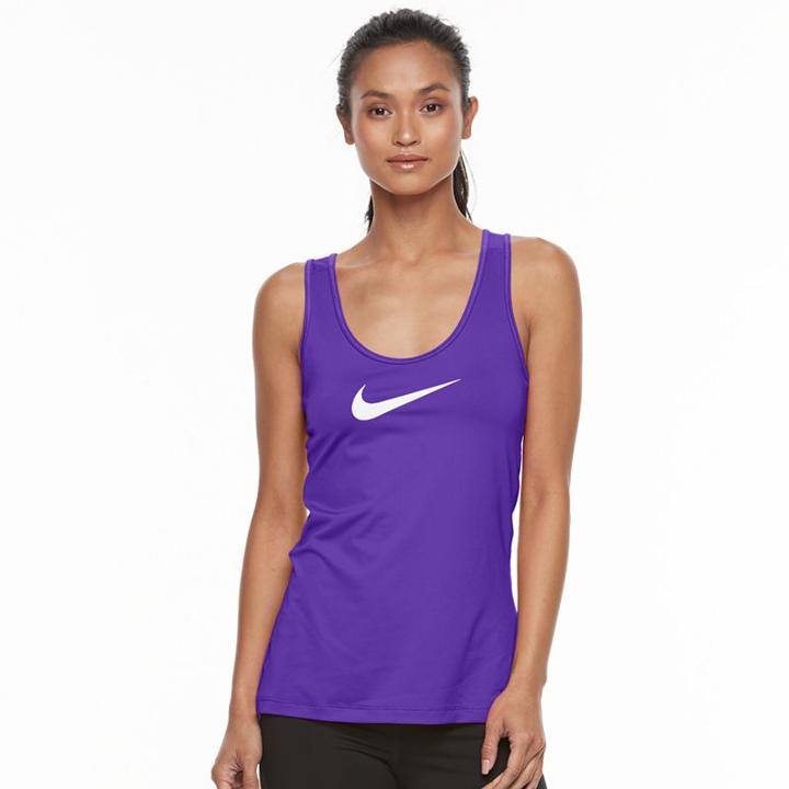 Women's Nike Training Racerback Graphic Tank, Size: Medium, Purple Oth
