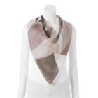 Dana Buchman Geometric Square Scarf, Women's, White Oth