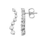 Forever Brilliant 14k White Gold 1 3/4 Carat T.w. Lab-created Moissanite Journey Earrings, Women's