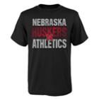 Boys' 4-18 Nebraska Cornhuskers Light Streaks Tee, Size: 8-10, Black