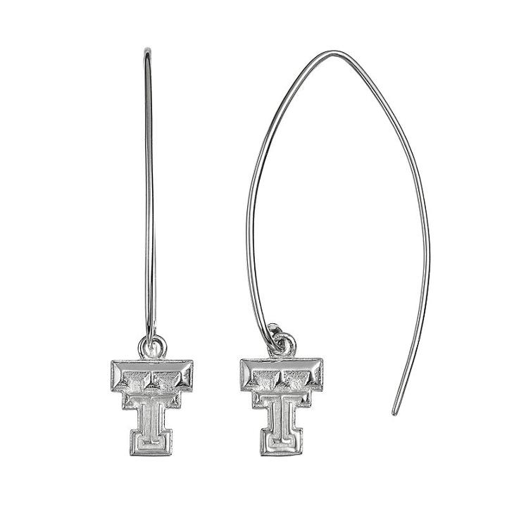 Dayna U Texas Tech Red Raiders Sterling Silver Hook Earrings, Women's, Grey