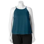 Juniors' Plus Size Mudd&reg; Pom-pom Halter Tank, Girl's, Size: 3xl, Turquoise/blue (turq/aqua)