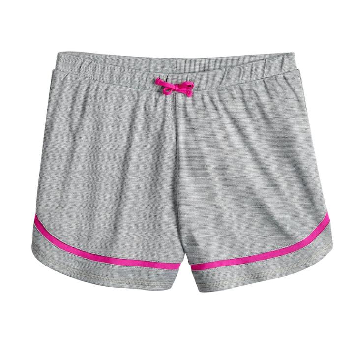 Girls 7-16 So&reg; Soft Mesh Running Shorts, Size: 7-8, Grey