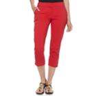 Women's Apt. 9&reg; Torie Capris, Size: 10, Med Red