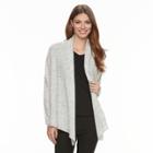Women's Apt. 9&reg; Cashmere Flyaway Cardigan, Size: Medium, Natural