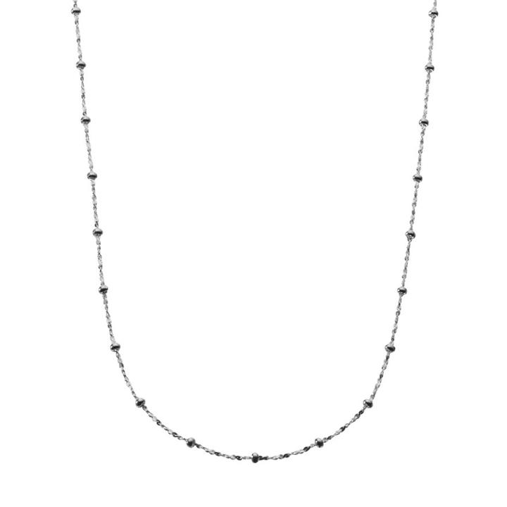 Pure 100 Bead & Twist Chain Necklace, Girl's, Size: 24, Grey