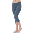 Women's Soybu Allegro Capri Yoga Leggings, Size: Large, Grey (charcoal)