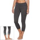 Women's Gaiam Om Renew Capri Yoga Leggings, Size: Large, White Oth